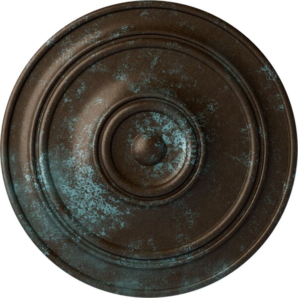 Ekena Millwork Small Classic Ceiling Medallion (Fits Canopies up to 10"), 40 1/4"OD x 3 1/8"P, Bronze Blue Patina CM40CLBBS - main